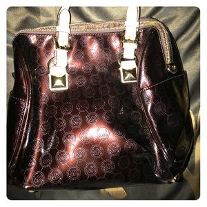 Michael Kors Satchel- deep cranberry